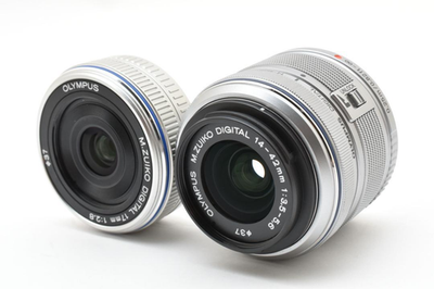 Olympus PEN mini E-PM1 Mirrorless Digital Camera Pink Twin Lens