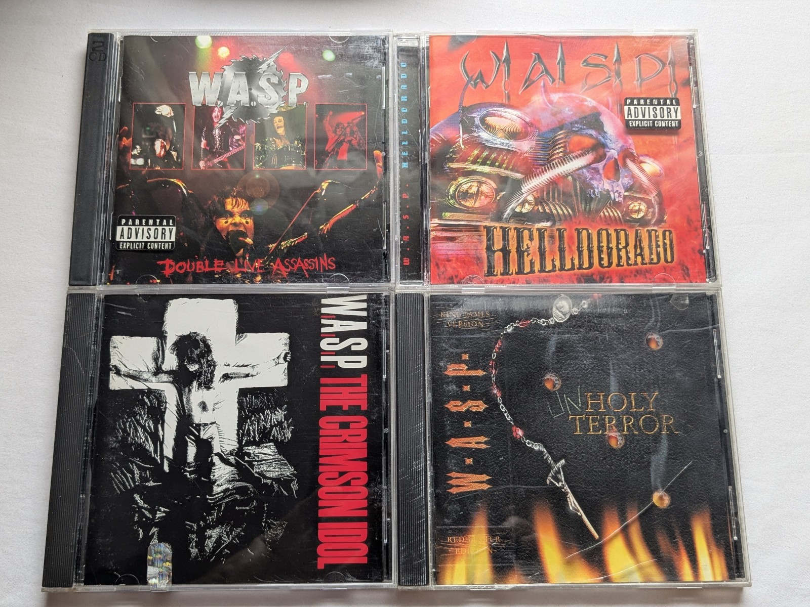 W.A.S.P. 4 CD Bundle, Unholy Terror,Helldorado,Crimson Idol Double Live Assassin