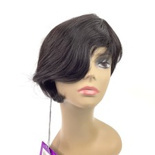 It's A Wig! Collection HH CYNTHIA Human Hair Wig Short Bob Pixie Cut 1B