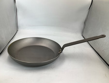 Mauviel M'Steel Black Carbon Natural Nonstick Frying Pan w/ Iron Handle, 11-in