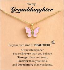 Butterfly Necklace Gifts for Girls Meaningful Gifts from Family for Daughter,