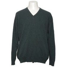 Peter Scott, Pullover, Größe: 44, Grün, Wolle, Einfarbig, Feinstrick #RVp