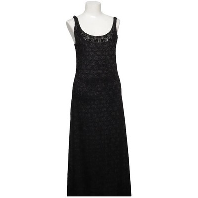 Hennes Collection, Maxikleid, Größe: 40, Schwarz, Polyester/Viskose, Blumen #uco