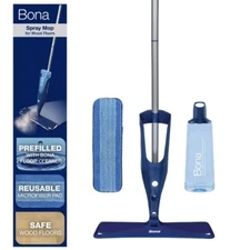 Bona Wood Floor Mop Starter Kit - 1 Spray Mop, 1 Reusable Microfiber Mopping Pad