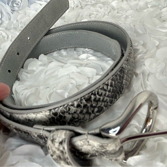 Rappaport Marble Snakeskin Pattern Leather Belt L… - image 11
