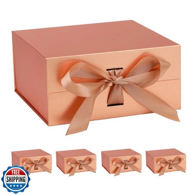 OEMVALATY Rose Gold Gift Box,18x18x6 Inches Gift Boxes with Lids for Presents