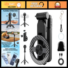 4-in-1 Magnetic Selfie Stick Tripod - 360  Rotation, Wireless Remote, Portable f