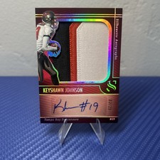 2025 Panini Silhouette Keyshawn Johnson Sick Patch Auto /25 Buccaneers