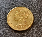 Photo of a 1904-P Liberty Half Eagle from an eBay listing that sold on Jul 7, 2026