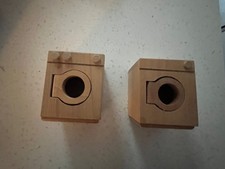 Wooden dolls house furniture: washing machine and dryer with opening door each, 