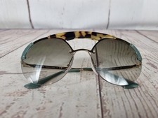 Prada SPR 5TU Rare Ladies Classic Designer Sunglasses Green Gold Tortoise Shell