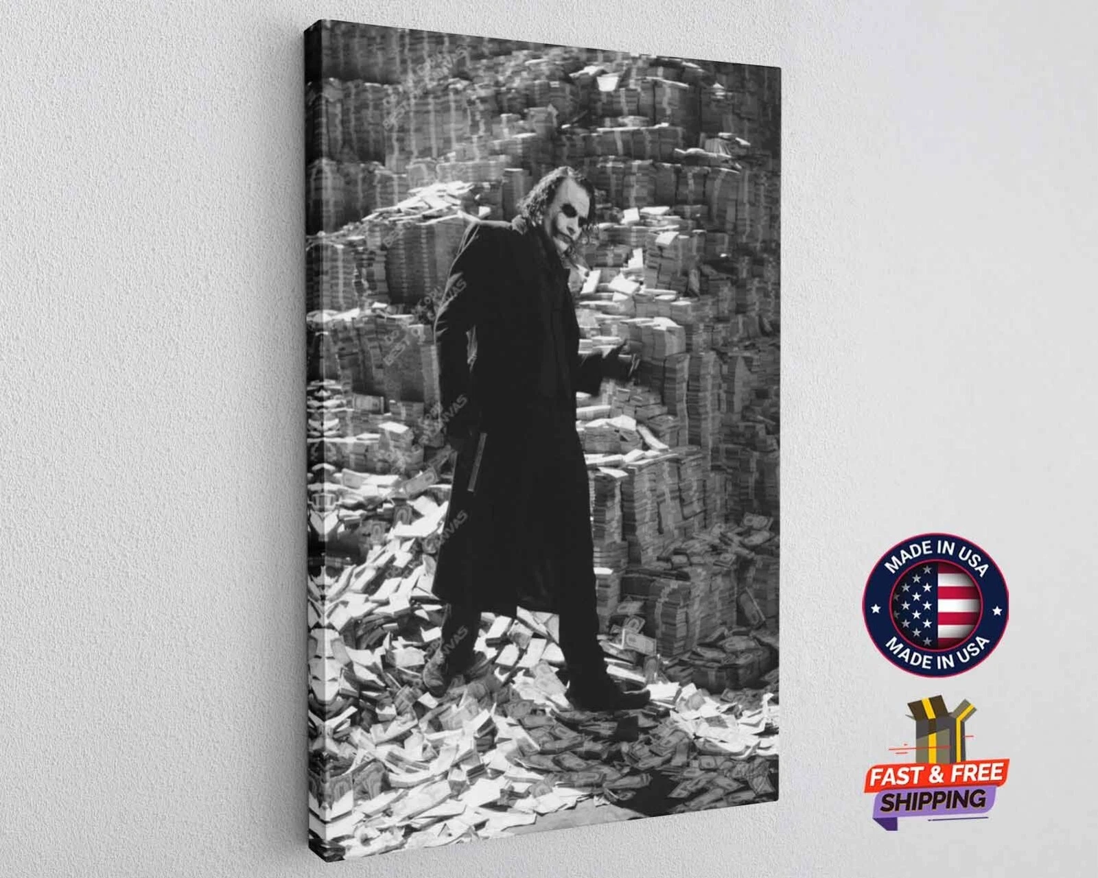 Joker Canvas Print Burning Money Wall Art Home Decor
Opens in a new window or tab