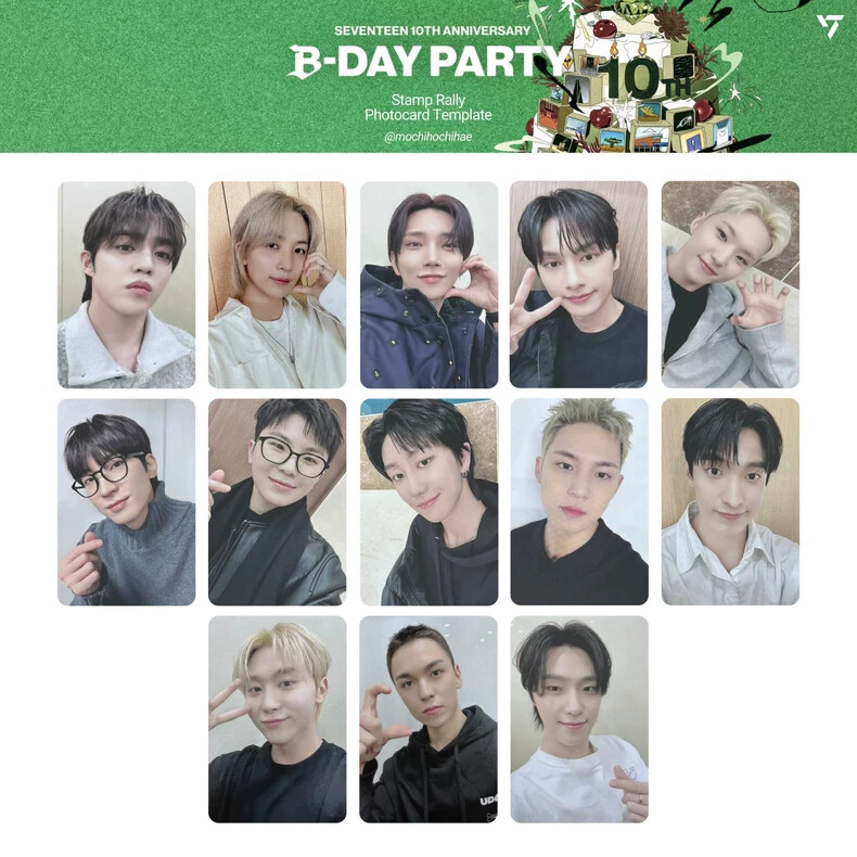 SEVENTEEN 10th B-DAY PARTY スタンプラリートレカ ON hand】SEVENTEEN 10th Anniversary B-Day Party Stamp Rally