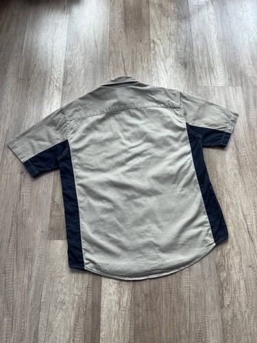 Dickies Short Sleeve Shirt Beige Cotton Size M - Picture 2 of 9
