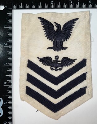 Po First Class WWII US Navy USN Airship Rigger PO 1st Class White Rate Patch | eBay