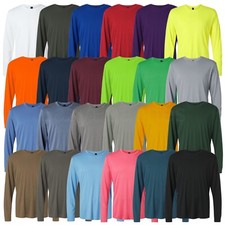MEN'S S-4XL MOISTURE WICKING Dri fit Long Sleeve PRO-LOCK T-shirt UPF 50 