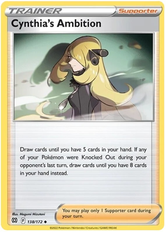 Cynthia's Ambition Pokemon TCG Trainer Card 138/172 | eBay