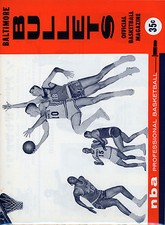 1964-65 NBA BOSTON CELTICS vs. BALTIMORE BULLETS GAME PROGRAM (UNSCORED) NM