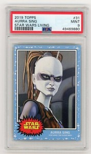 Aurra Sing Star Wars Living Set PSA 9 Card 31 Topps 2019