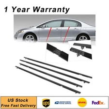 For Honda Civic 2006-2011 Seal Belt Outside Window Weatherstrip Moulding Trim