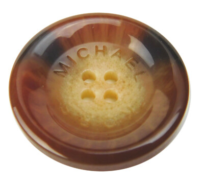 Michael Kors Plastic Brown Blend Main Front Replacement Button Large 1.50