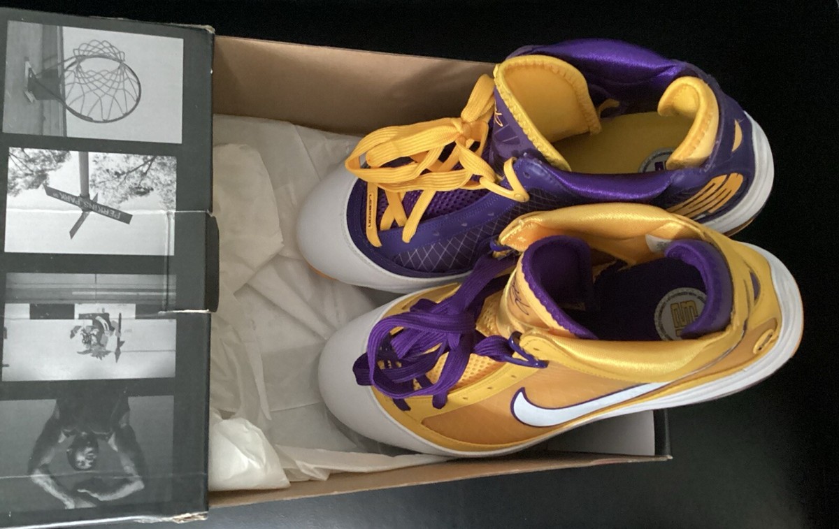 Size 10.5 - NIKE LEBRON 7 QS L.A. LAKERS MEDIA DAY (Excellent 