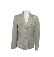 Tahari Women  s Cream 3 Button Blazer Size 8