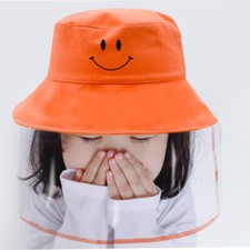 Kids Mask Hat Removable Clear TPU Shield Anti Droplets Outdoor Face shield  