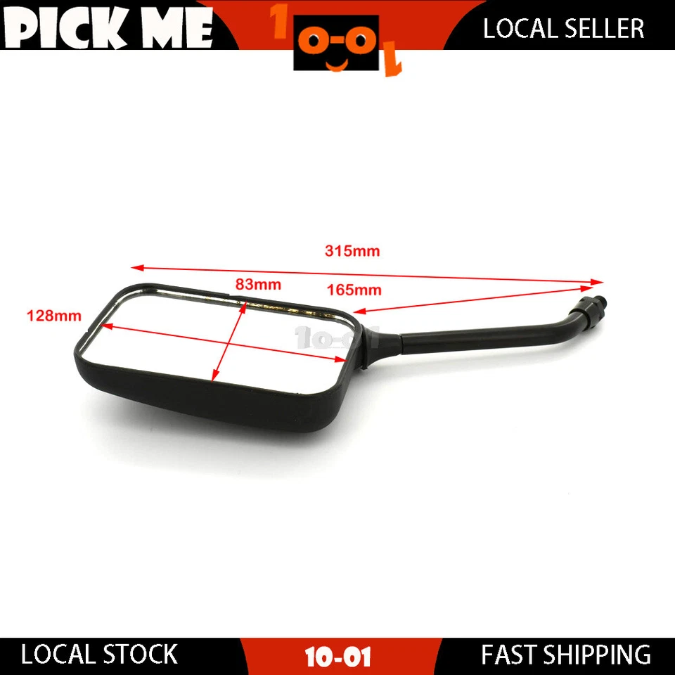 Espejo retrovisor de vástago largo para mano derecha SUZUKI GS450EX 1980 1981 1982 Foto 2 de 3