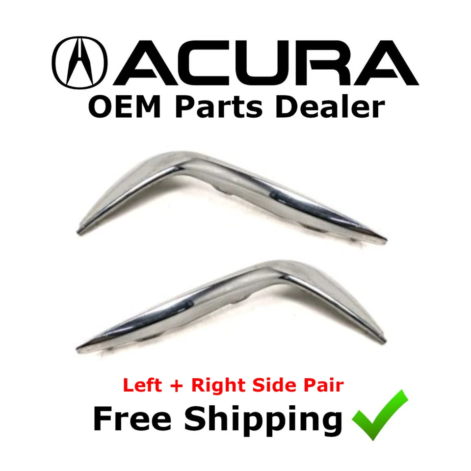 Acura RDX 2019-2021 LH + RH par parachoques delantero adorno nuevo (OEM) Foto 2 de 4