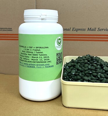 Full Nutrition (Chlorella + C.G.F + Spirulina): 3 in 1 tablets: Taiwan Factory +