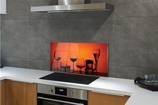 Tulup Küchenrückwand Spritzschutz aus Glas 100x50 Brille