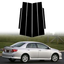 For Toyota Corolla E140 2007-2013 Glossy Black Pillar Posts Window Decor Cover For Toyota Corolla E140 2007-2013 Glossy Black Pillar Posts Window Decor Cover