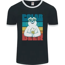 Polar Beer Funny Bear Alcohol Play on Words Mens Ringer T-Shirt FotL