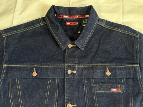 Vintage DNM MECCA USA Blue Denim Jean Trucker Jacket Men's Size XLarge XL NEW - Picture 2 of 4
