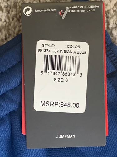 Jordan Boys Jumpman Therma-FIT Pants Blue 851374 Size 4 - Picture 5 of 6