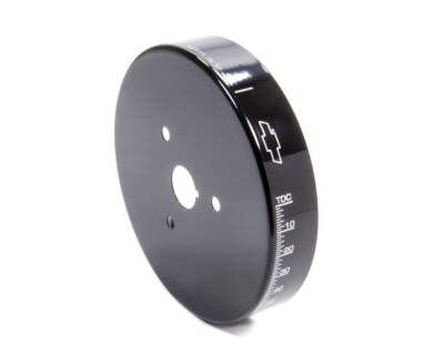 Proform 141-728 8in Harmonic Balancer Cover SBC Bowtie Logo w/Deg Markings Black