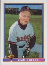 1991 Bowman #186 Jimmie Reese California Angels Baseball Card