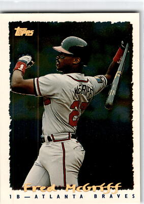 1995 Topps #191 Fred McGriff CyberStats (Spectralight)