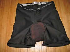 Womens GARNEAU Cycle SHORTS LINER Size LARGE Poly Spandex BLACK with RED Pad