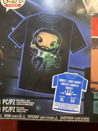 Modellino e maglietta WWE Funko Pop Roman Reigns taglia XL. Nuovo sigillato in fabbrica. - Foto 3 di 8