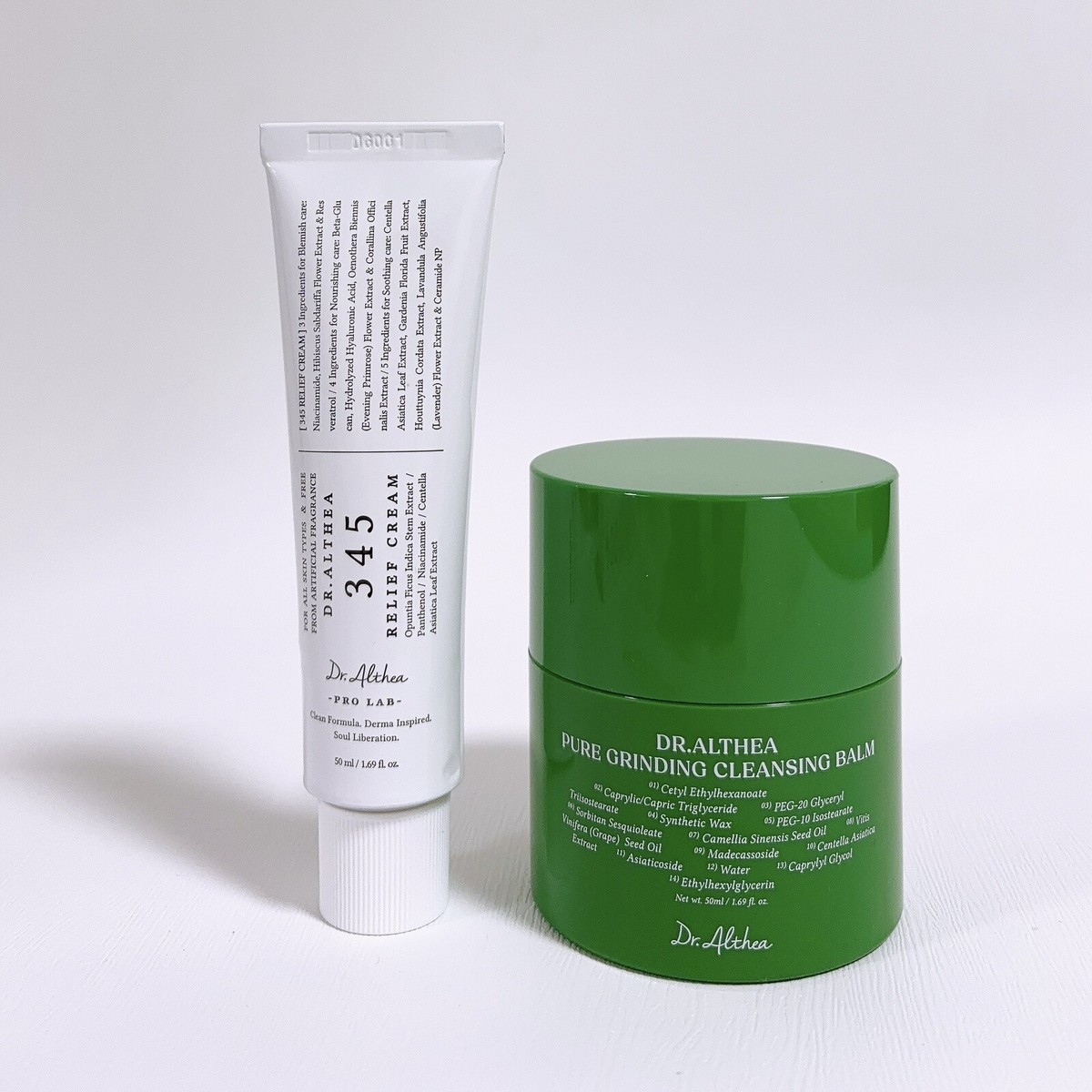 Dr.Althea 345 Relief Cream & Dr. Althea Pure Grinding Cleansing