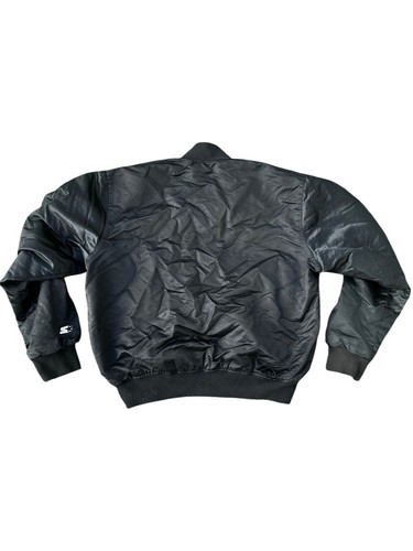 Vintage Detroit Pistons Starter Jacket Mens L Black Satin Bomber NBA Basketball - Picture 3 of 5