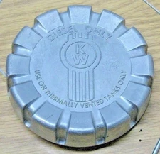 NEW GENUINE KENWORTH LOGO NON - LOCKING 3.5"  FUEL CAP 