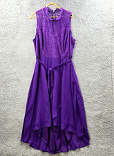 New City Chic Womens A-line Maxi Dress Plus Size XL Purple Lace Bodice
