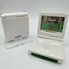 Gameboy Advance SP White AGS-001 or IPS *CHOOSE BUTTONS Glass Lens & New Battery