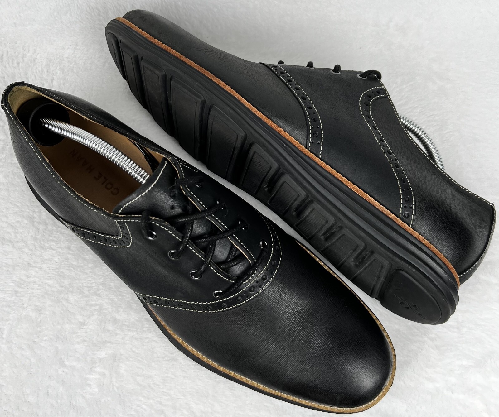 SAOLA Scarpa Cole Haan uomo 12 M nera Lunargrand Oxford stringata pelle casual