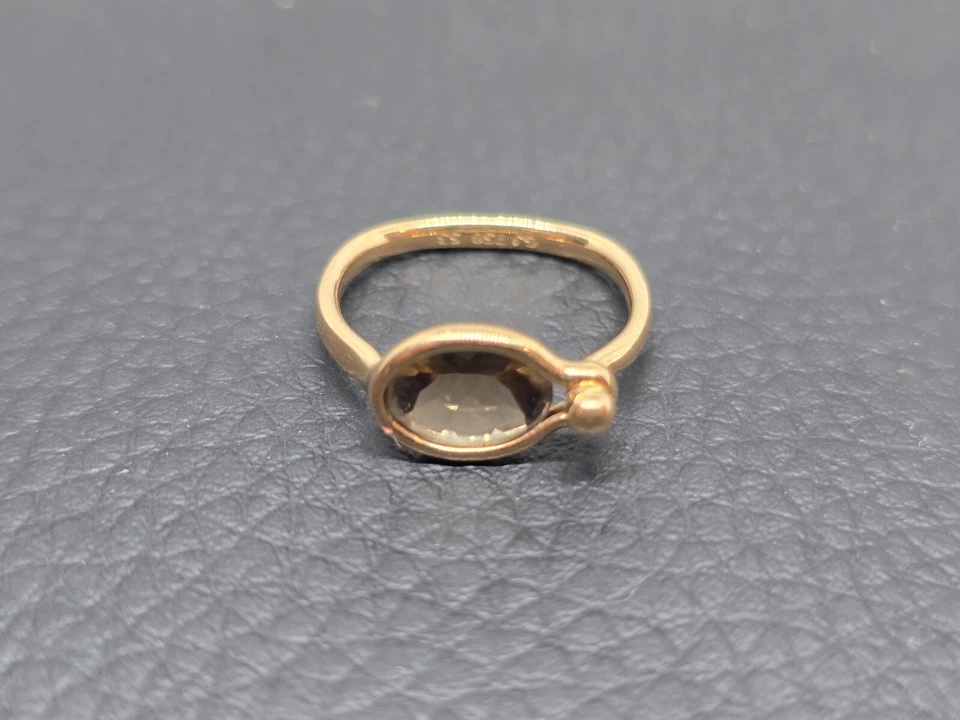 Anillo de citrino de oro amarillo de 18 quilates Dinamarca Georg Jensen "Savannah" Foto 2 de 4