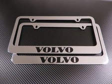 2 Brand New Volvo Chrome Metal License Plate Frame 2 Brand New Volvo Chrome Metal License Plate Frame