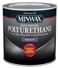 NEW MINWAX 23010 1/2 PT CLEAR WARM SATIN OIL BASED FAST DRY POLYURETHANE 7995723